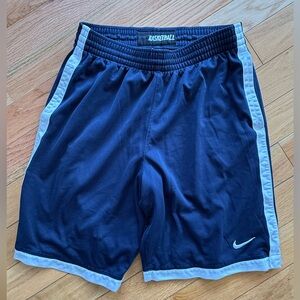 Nike Men's Navy Athletic Shorts with White Trim